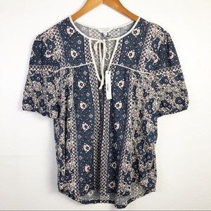 2 for $15 Lucky Brand Floral Short sleeve Blouse